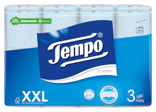 Tempo WC Papier Classic blau 3 lagig