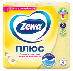 Zewa Туалетная бумага Плюс Ромашка, 2 слоя