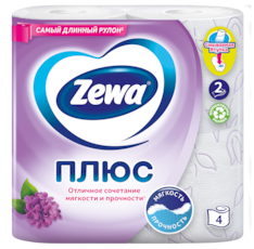 Zewa Туалетная бумага Плюс Сирень, 2 слоя