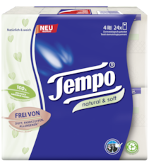 Tempo Natural & Soft zakdoekjes