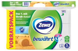 Zewa bewährt mit Stroh-Anteil