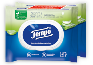 Tempo Feuchte Toilettentücher "sanft&sensitiv"