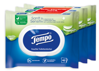 Tempo Feuchte Toilettentücher "sanft&sensitiv"