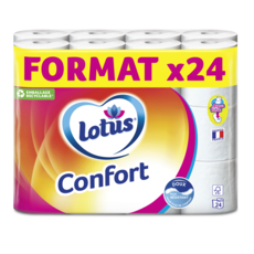 Lotus Papier toilette Confort Rose ou Blanc