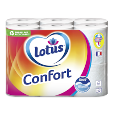 Lotus Papier toilette Confort Rose ou Blanc