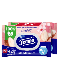 Tempo Feuchte Toilettentücher "Mein Verwöhnmoment" - Mandelmilch & Panthenol