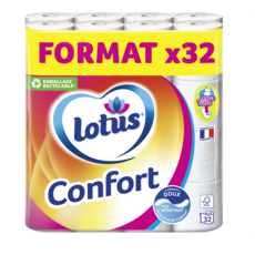 Lotus Papier toilette Confort Rose ou Blanc