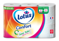 Lotus Papier toilette Confort Sans tube Rose ou Blanc