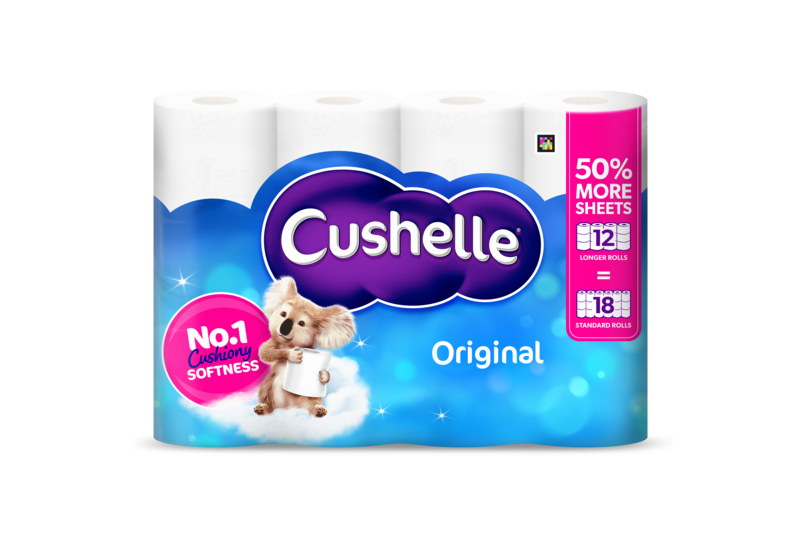 Cushelle Original Toilet Roll 50% More Sheets