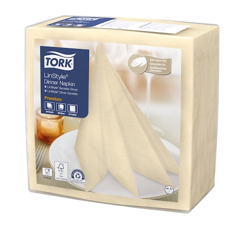 Tork Premium Linstyle® серветки для вечері кремового кольору
