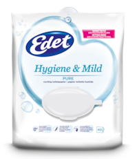 Edet vochtig toiletpapier pure in pouch