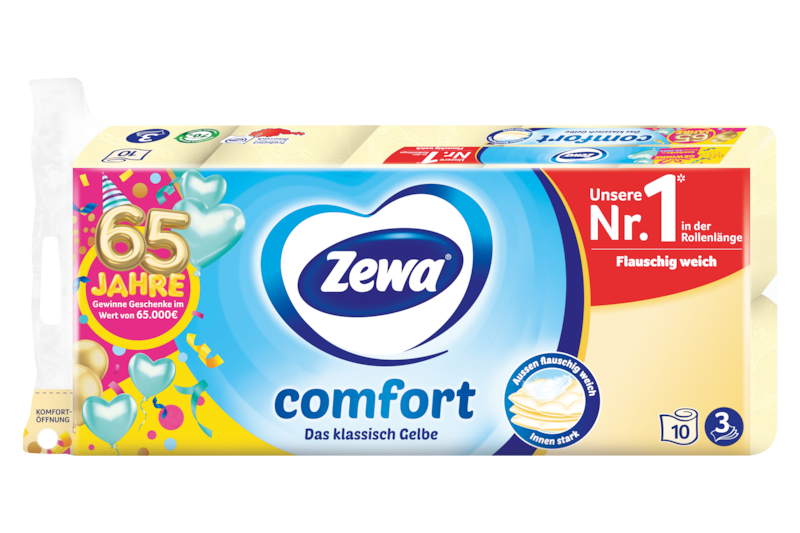 Zewa comfort Das klassisch Gelbe