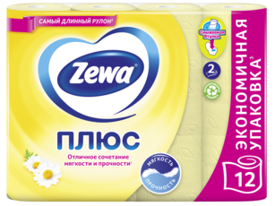 Zewa Туалетная бумага Плюс Ромашка, 2 слоя