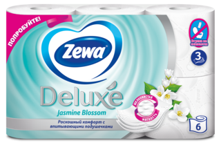 Zewa Туалетная бумага Deluxe Жасмин, 3 слоя