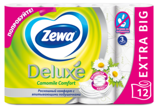 Zewa Туалетная бумага Deluxe Ромашка, 3 слоя