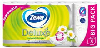 Zewa Туалетная бумага Deluxe Ромашка, 3 слоя