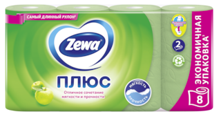 Zewa Туалетная бумага Плюс Яблоко, 2 слоя
