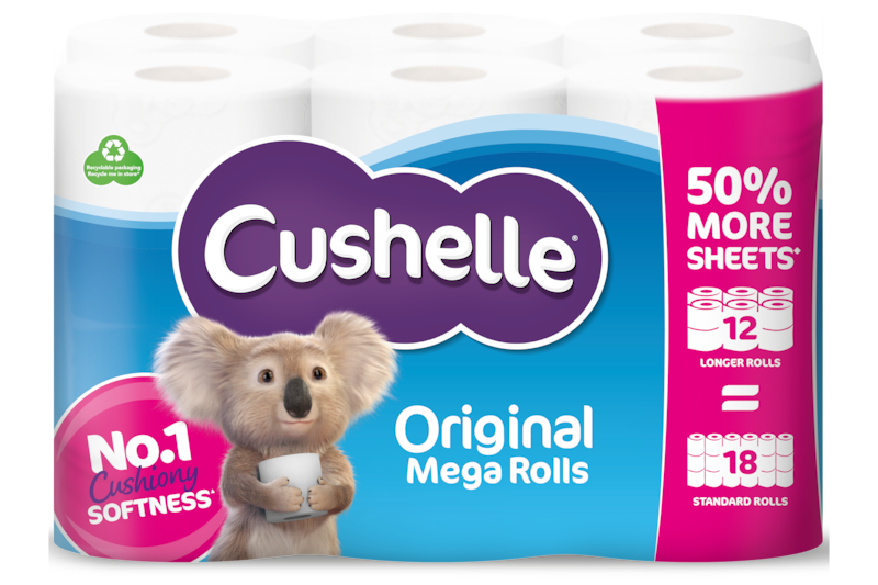 Cushelle Original Toilet Roll 50% More Sheets