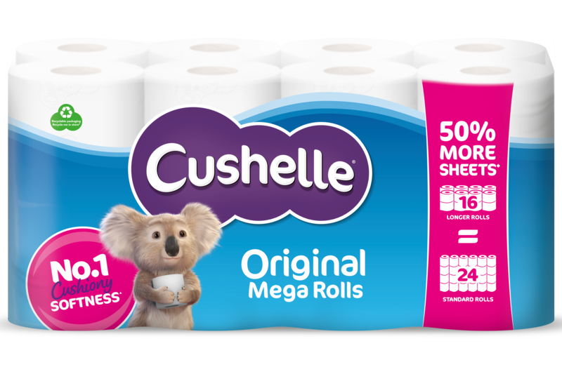 Cushelle Original Toilet Roll 50% More Sheets
