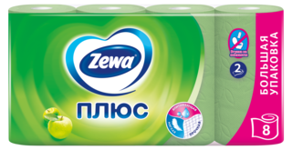 Zewa Туалетная бумага Плюс Яблоко, 2 слоя