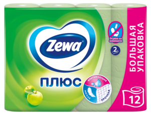Zewa Туалетная бумага Плюс Яблоко, 2 слоя