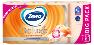 Zewa Туалетная бумага Deluxe Персик, 3 слоя