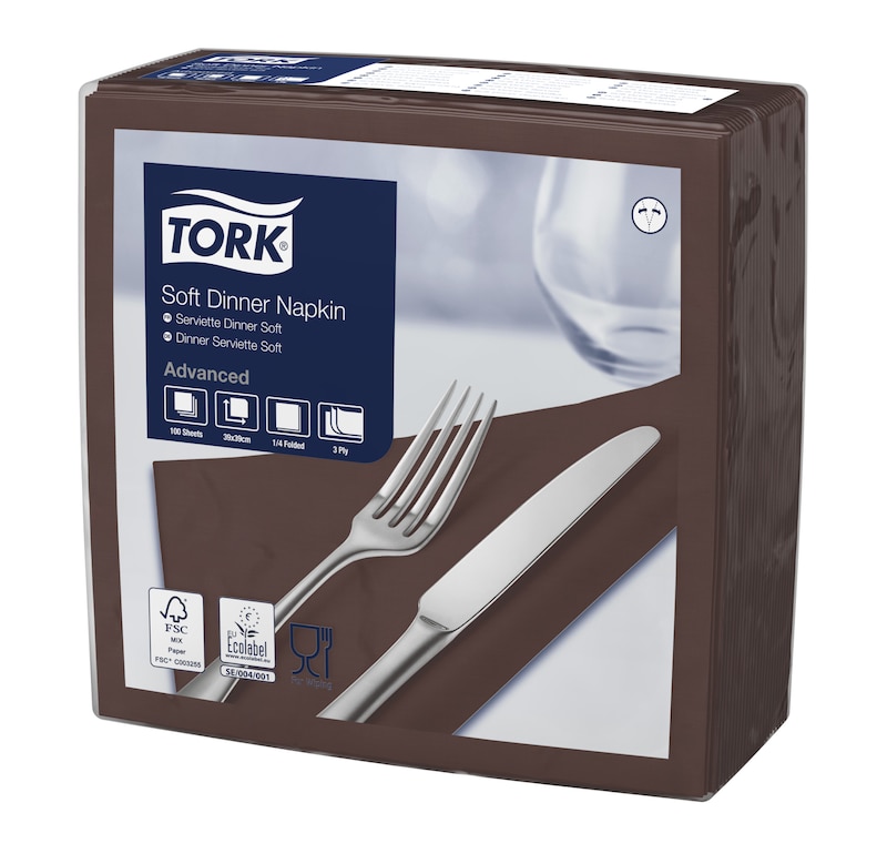 Tork Soft χαρτοπετσέτα δείπνου Brown