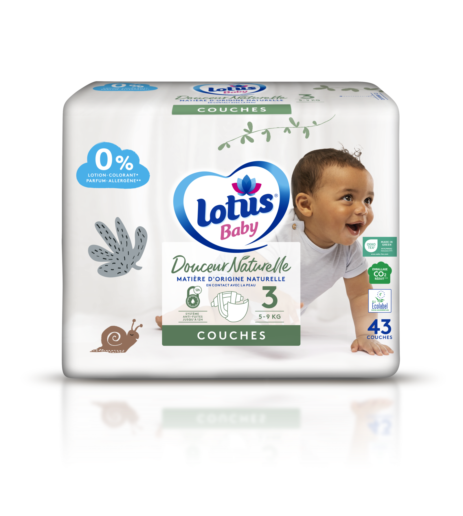 LOTUS BABY Natural touch couches taille 3 (4-9kg) 44 couches pas