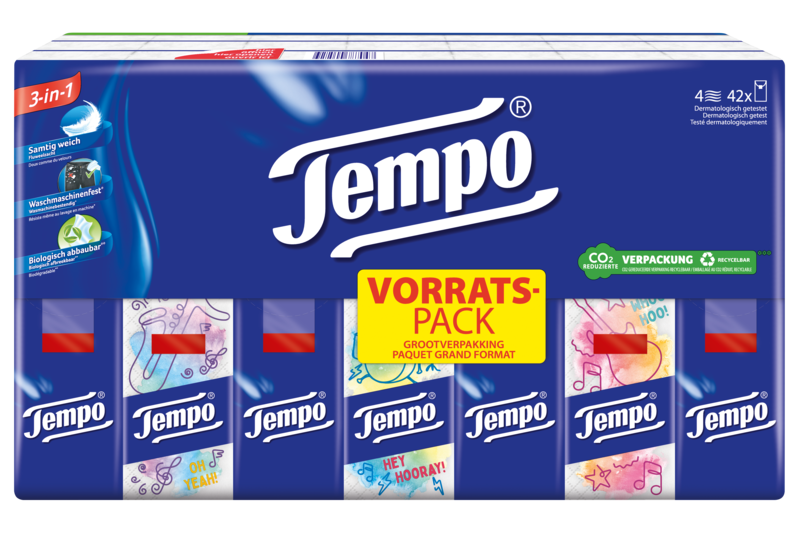 Tempo 3-in-1 Designedition "Kraft der Farben"