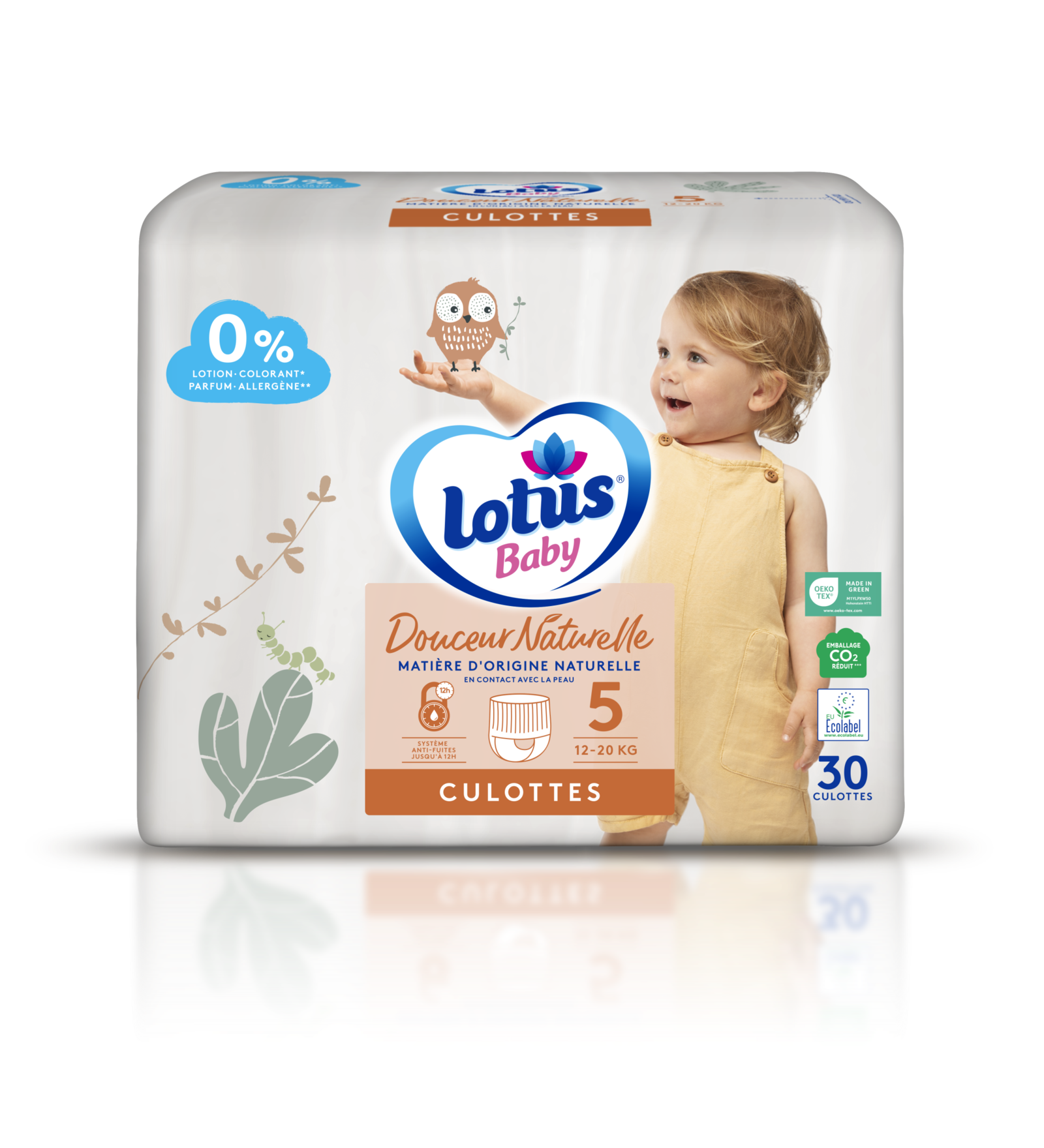 Lotus Baby Natural Touch Culottes Taille 5 (13-20Kg) x36 (lot de 2 soit 72  couches) 