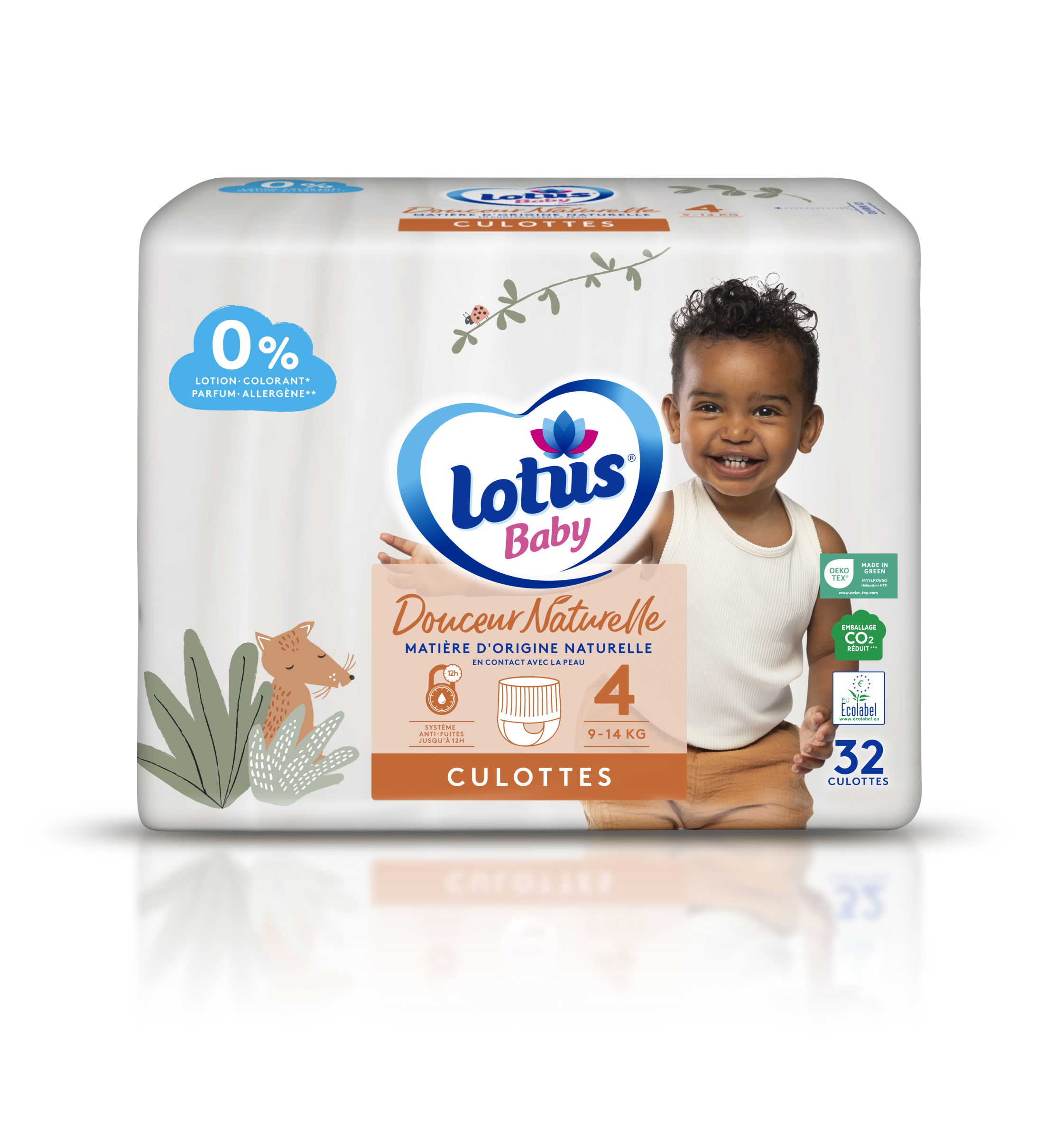 LOTUS BABY Douceur Naturelle Couches T4 de 7 à 12 kg 2 paquets de 37