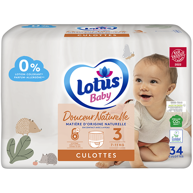 Couches bébés Lotus Baby Douceur Naturelle taille 5 - Lotus Baby