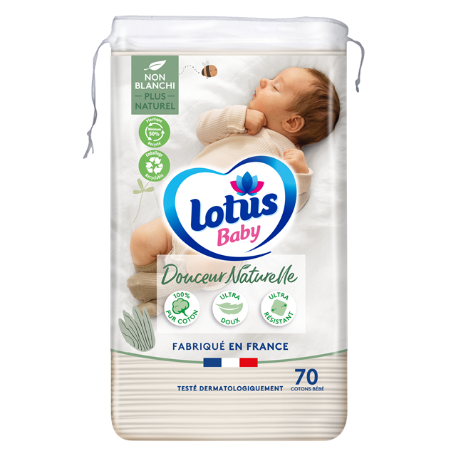 Couches culottes bébé taille 5 : 12 - 20kg douceur naturelle LOTUS BABY :  le paquet de 30 couches culottes à Prix Carrefour