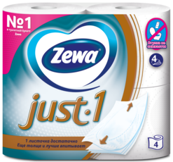 Zewa Туалетная бумага Just1, 4 слоя