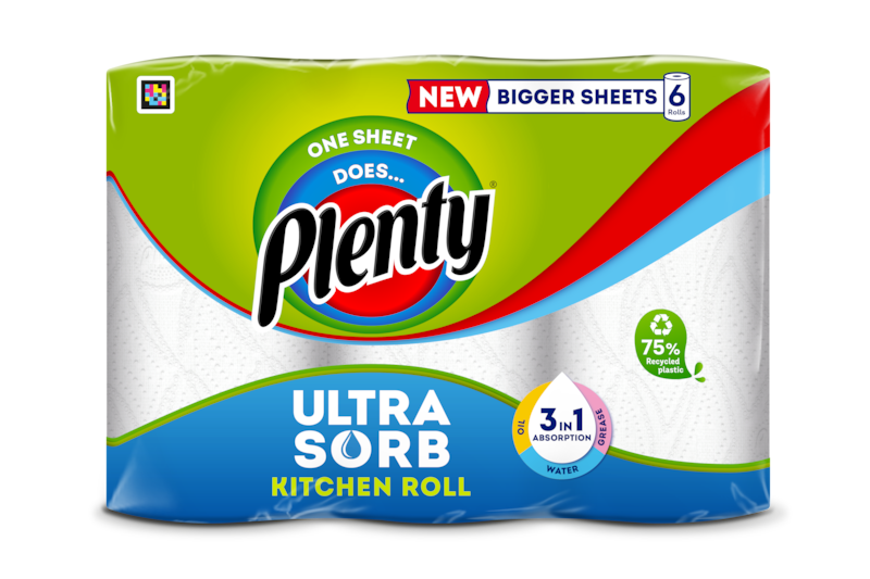 Slider main image for Plenty Ultrasorb Kitchen Roll 6