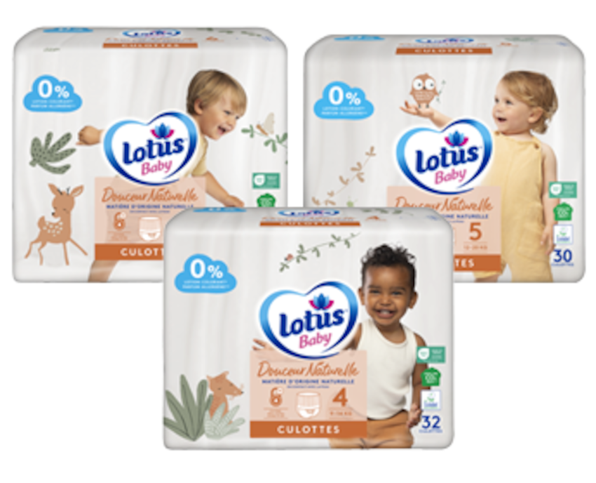 Lotus Baby Peau Nette Lingettes + Couches Taille 1 - 768 Lingettes Et 80 Couches Hypoallergéniques Naturelles