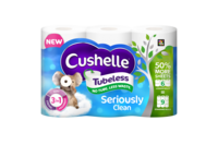 Cushelle Seriously Clean Tubeless Toilet Roll 6 Rolls 50% More Sheets