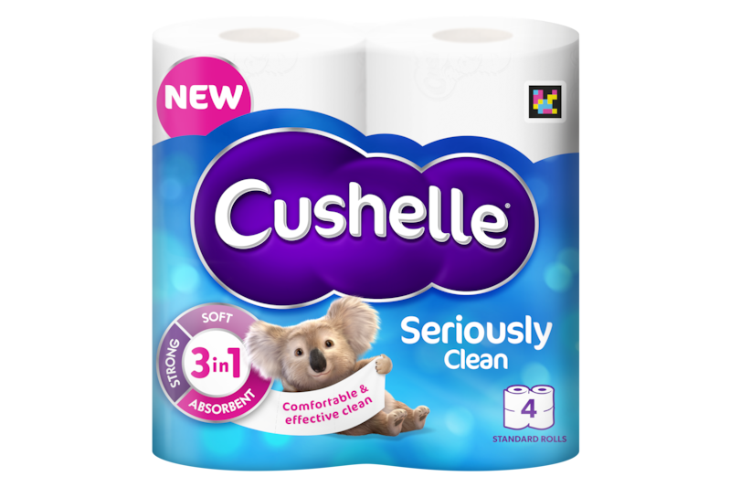 Slider main image for Cushelle Seriously Clean Toilet Roll Standard Rolls 1