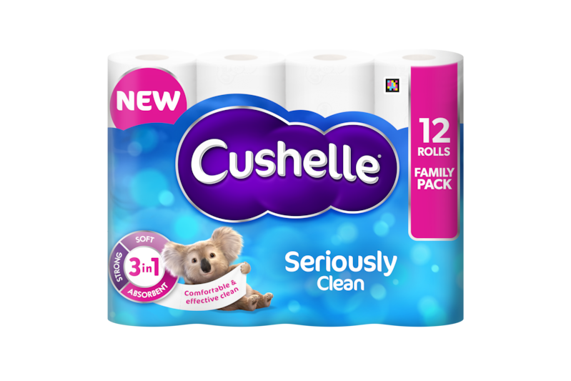 Slider main image for Cushelle Seriously Clean Toilet Roll Standard Rolls 2