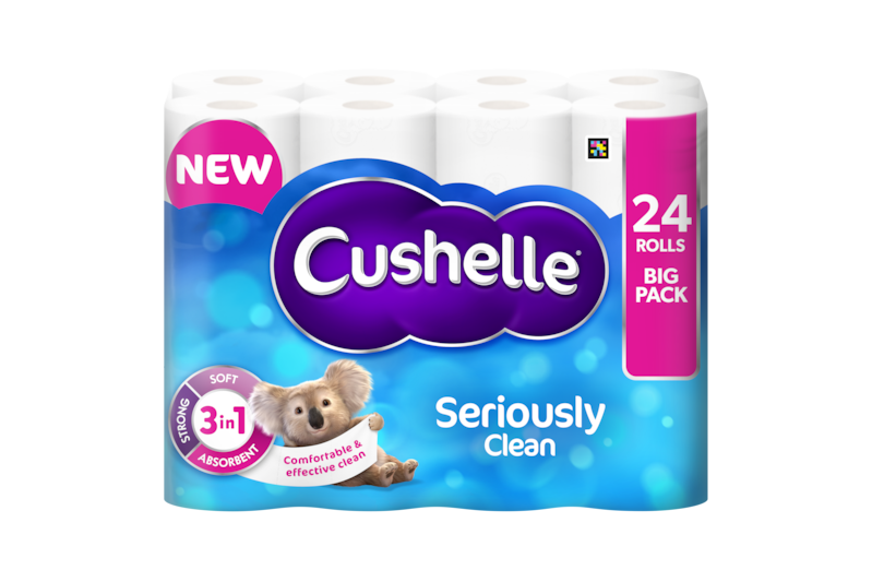 Slider main image for Cushelle Seriously Clean Toilet Roll Standard Rolls 3