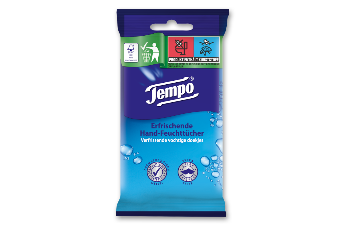 TEMPO Erfrischende HandFeuchttücher Tempo