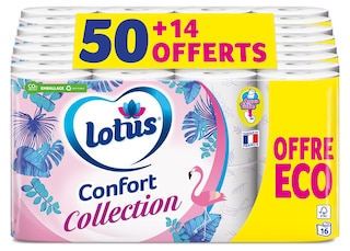 Lotus Papier toilette Confort Collection Blanc ou Lilas
