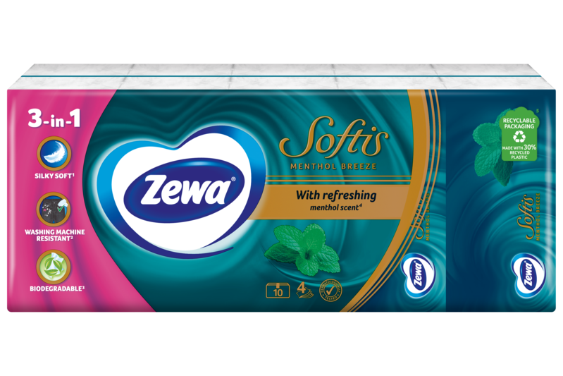 Zewa Softis Menthol Breeze papír zsebkendő