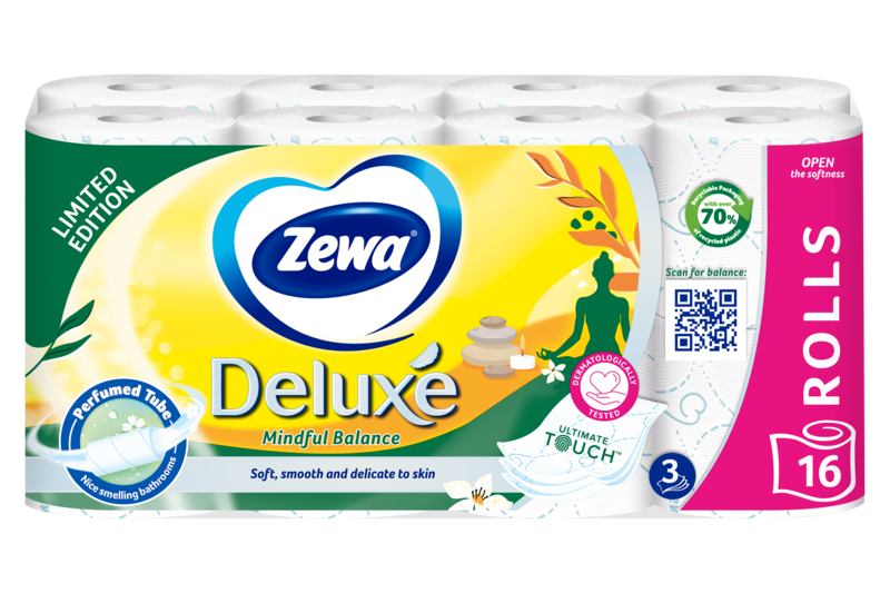Slider main image for Zewa Deluxe Mindful Balance toalettpapír 1