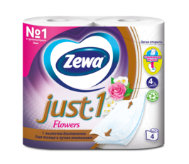Zewa Туалетная бумага Just1 Цветочный Аромат, 4 слоя