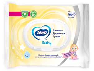 Zewa Туалетний папір вологий Baby moist 80 шт