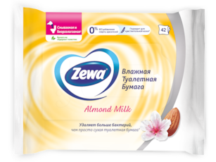 Zewa Влажная туалетная бумага Миндальное молочко