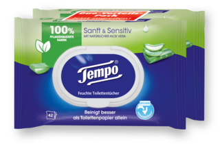 Tempo Feuchte Toilettentücher sanft&sensitive