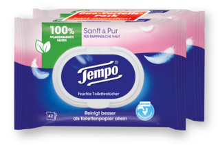 Tempo Feuchte Toilettentücher sanft&pur